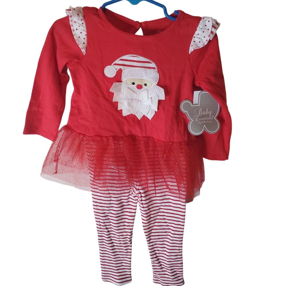 Baby Essentials Santa Christmas Two Piece Set, NWT, 18 Months